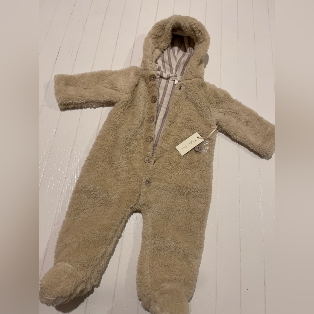 JUMPSUIT IN TEDDY BY RYLEE + CRU 6-12 month - with tags - never worn